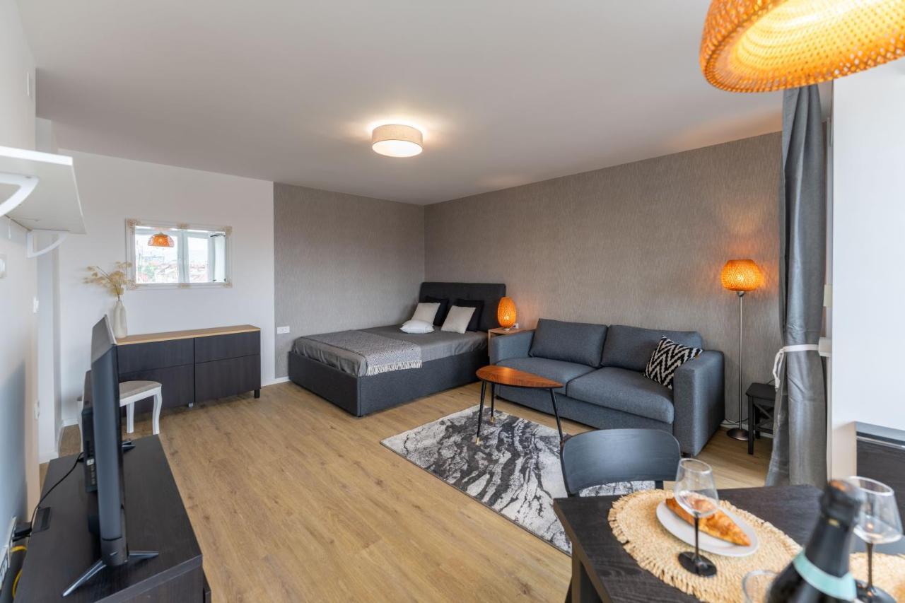 Elegant Tour As Studio Gilly With Open Views And A Balcony In The Center Ljubljana Ngoại thất bức ảnh
